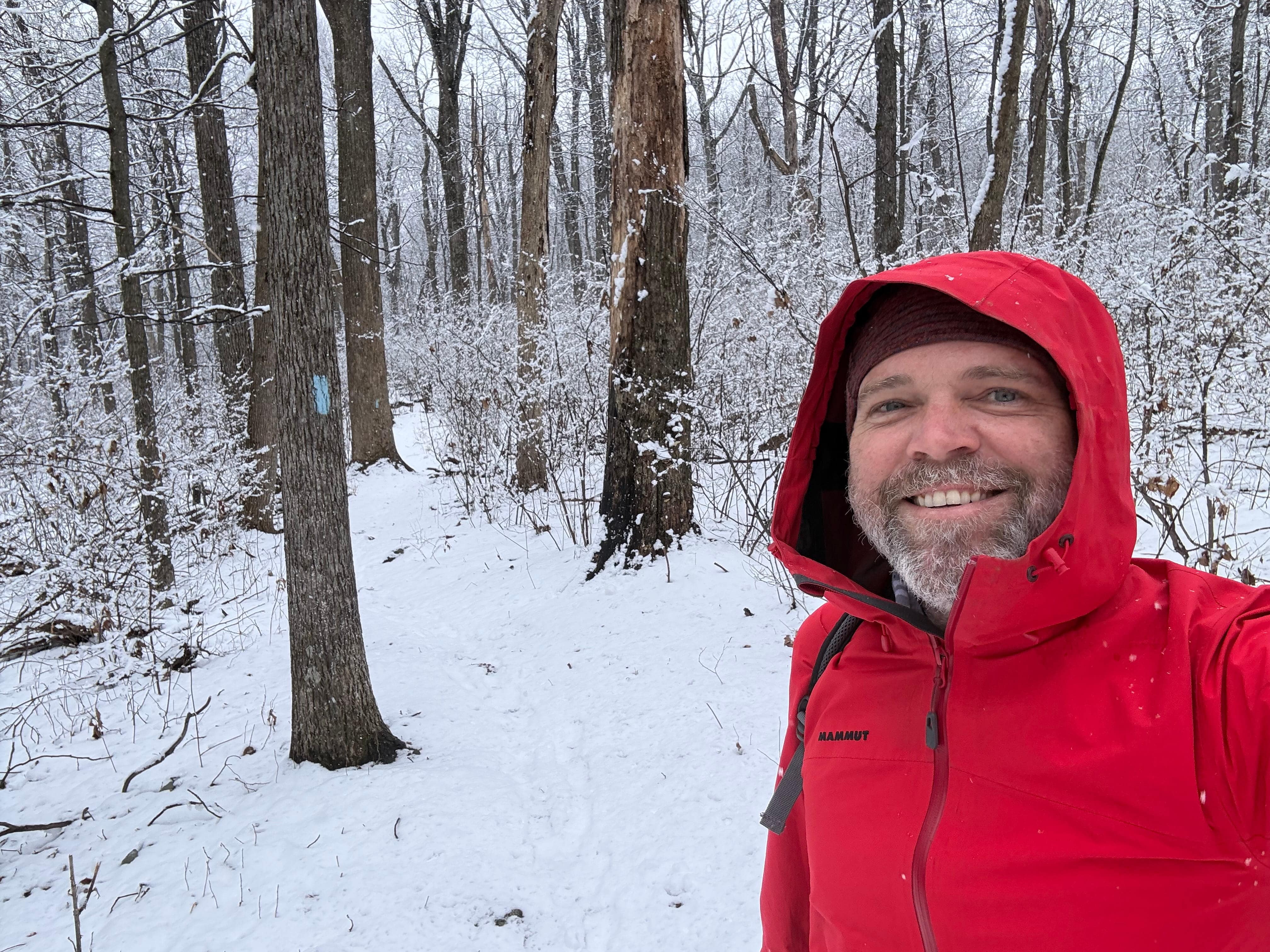 Borrowing my friends better rain jacket on Sunday so I'd be warmer and drier