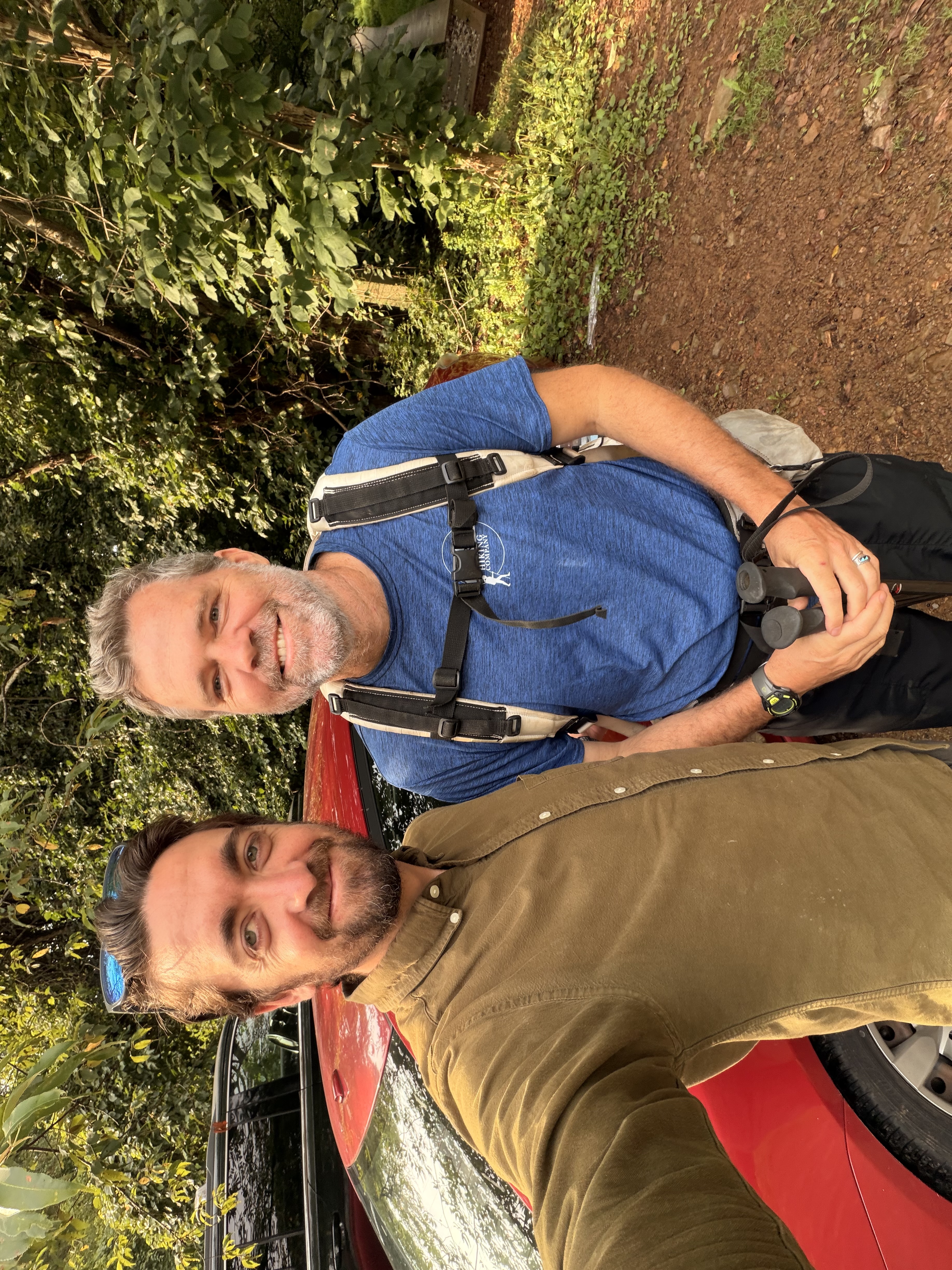 with my handsome friend Fabien near Shenandoah National Park (he did not hike with me on this day. He is dressed too neat.