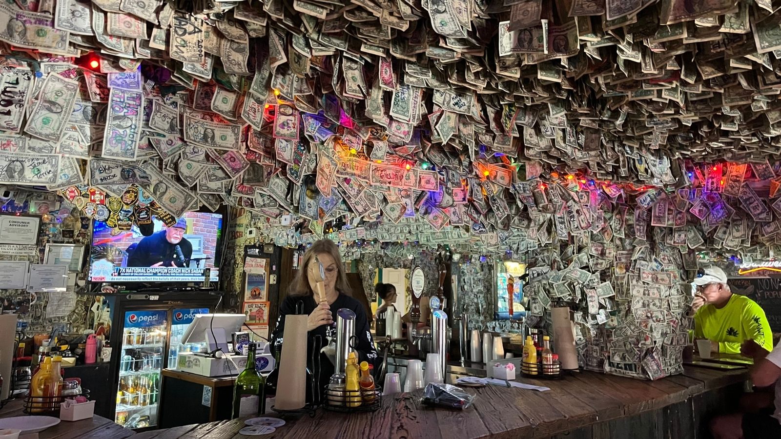 Dollar Bills on the Ceiling at Big Pine Key's No Name Pub